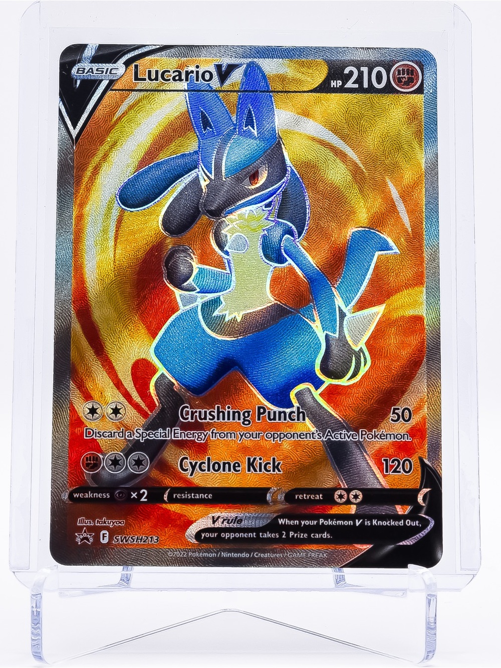 Pokemon Card Lucario V SWSH213 ( Promo ) Holo Sword & Shield NM